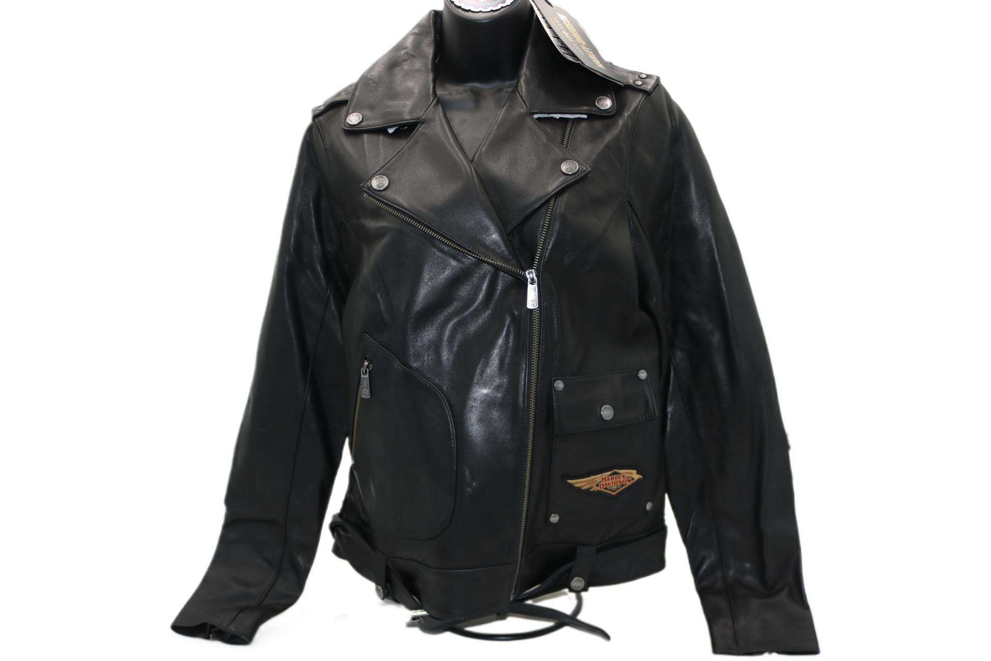 97037-23VW NWT HARLEY-DAVIDSON WOMENS LEATHER JACKET 120TH ANNIVERSARY MEDIUM