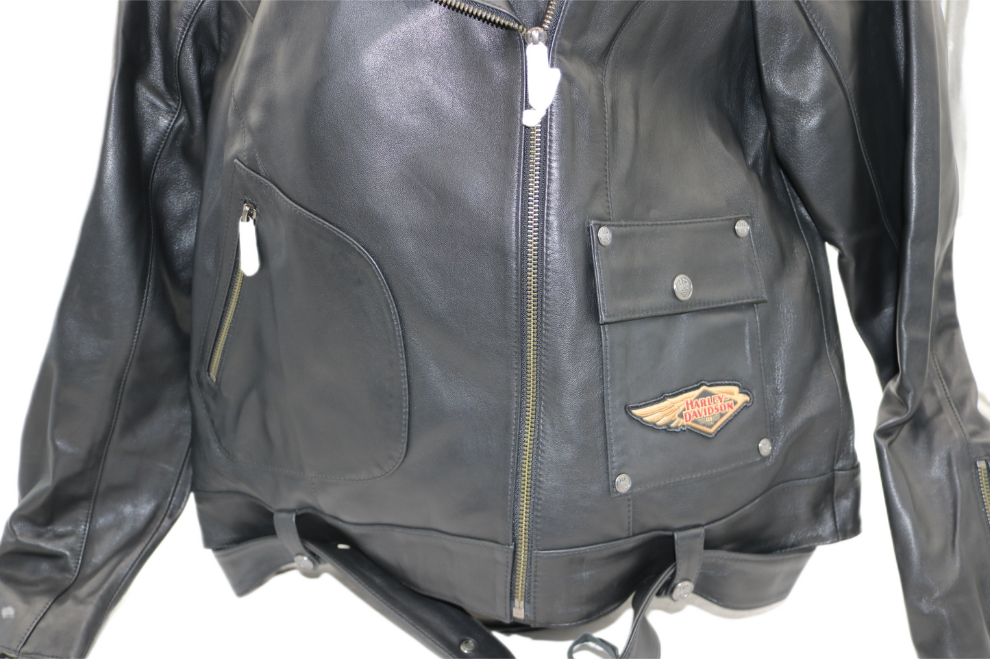 97037-23VW NWT HARLEY-DAVIDSON WOMENS LEATHER JACKET 120TH ANNIVERSARY LARGE
