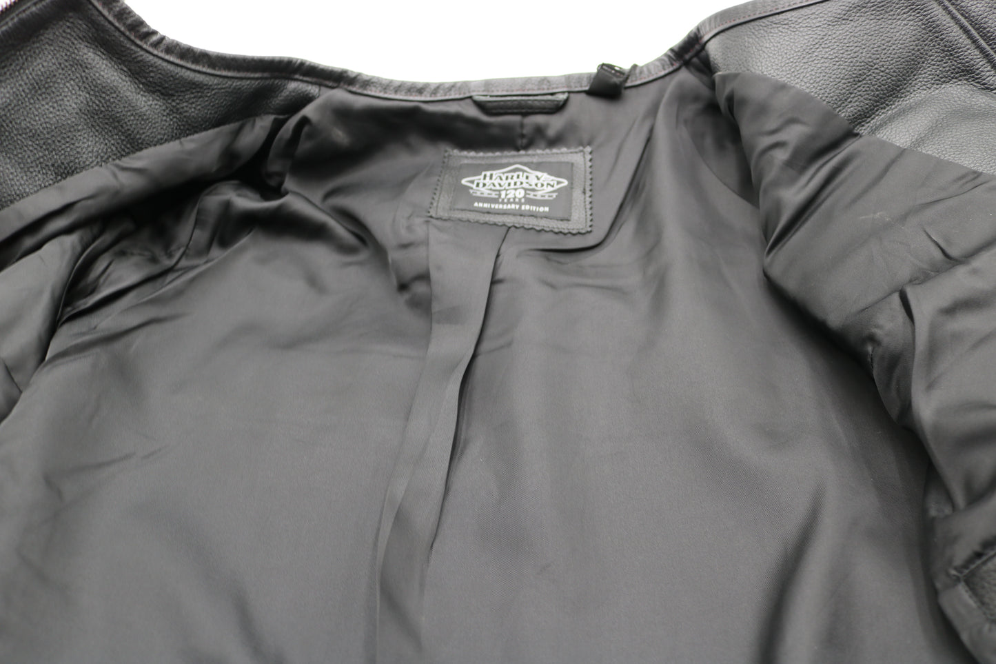 97052-23VW NWT HARLEY-DAVIDSON WOMENS LEATHER JACKET 120TH ANNIVERSARY MEDIUM