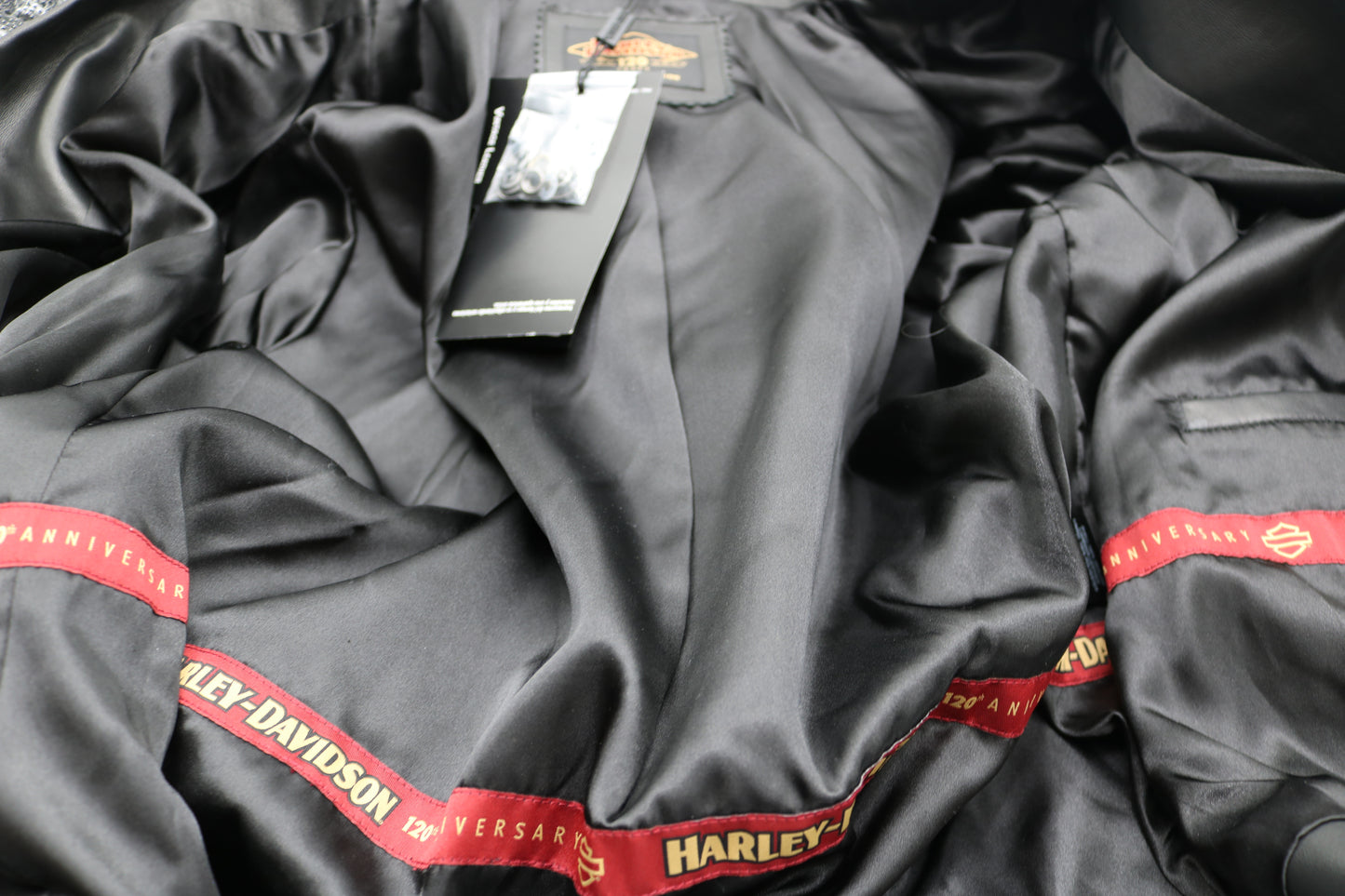 97037-23VW NWT HARLEY-DAVIDSON WOMENS LEATHER JACKET 120TH ANNIVERSARY XL X-LARG