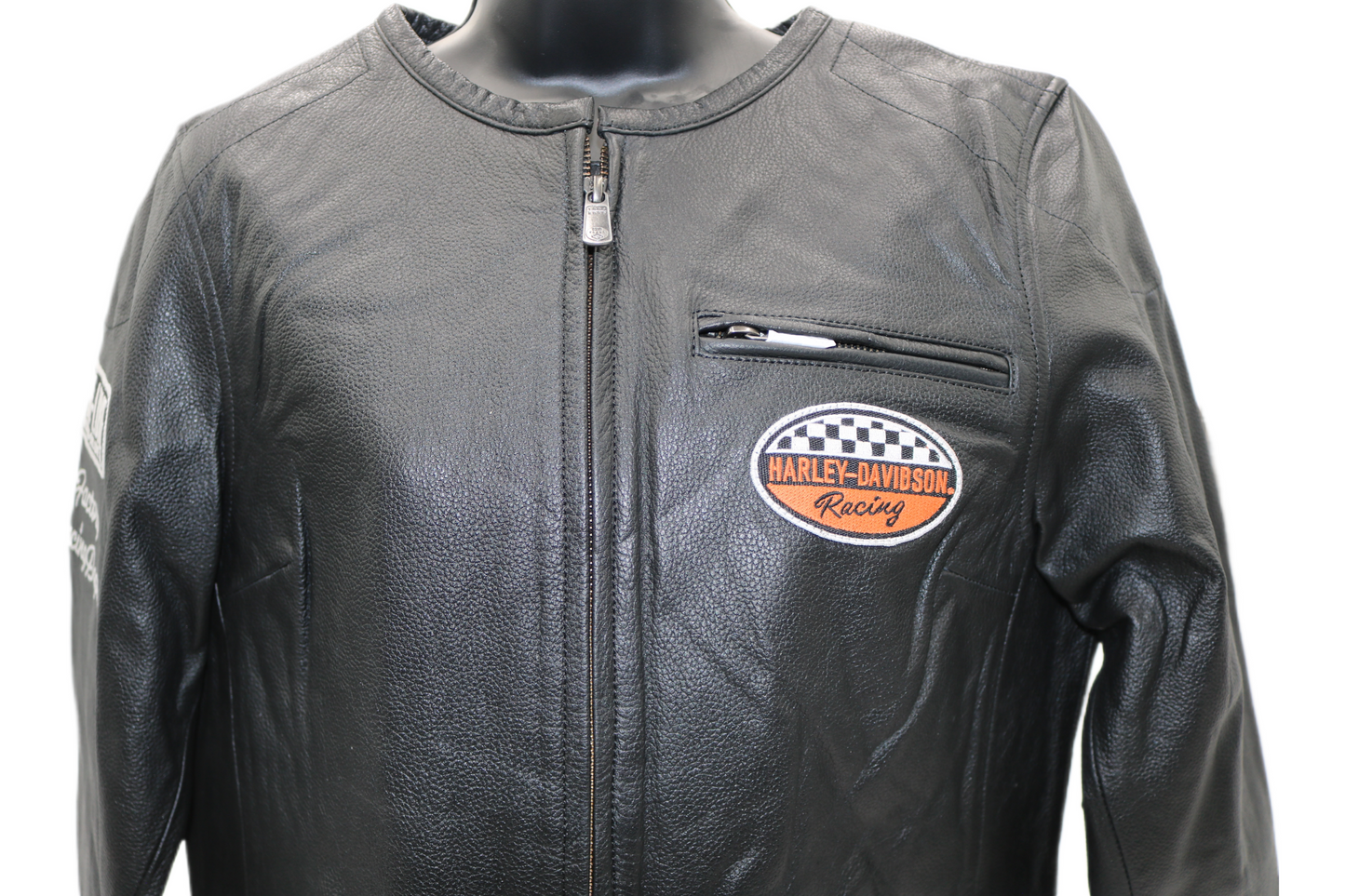97052-23VW NWT HARLEY-DAVIDSON WOMENS LEATHER JACKET 120TH ANNIVERSARY LARGE