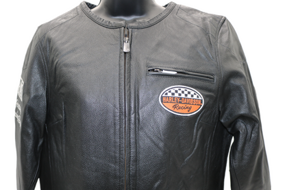 97052-23VW NWT HARLEY-DAVIDSON WOMENS LEATHER JACKET 120TH ANNIVERSARY LARGE