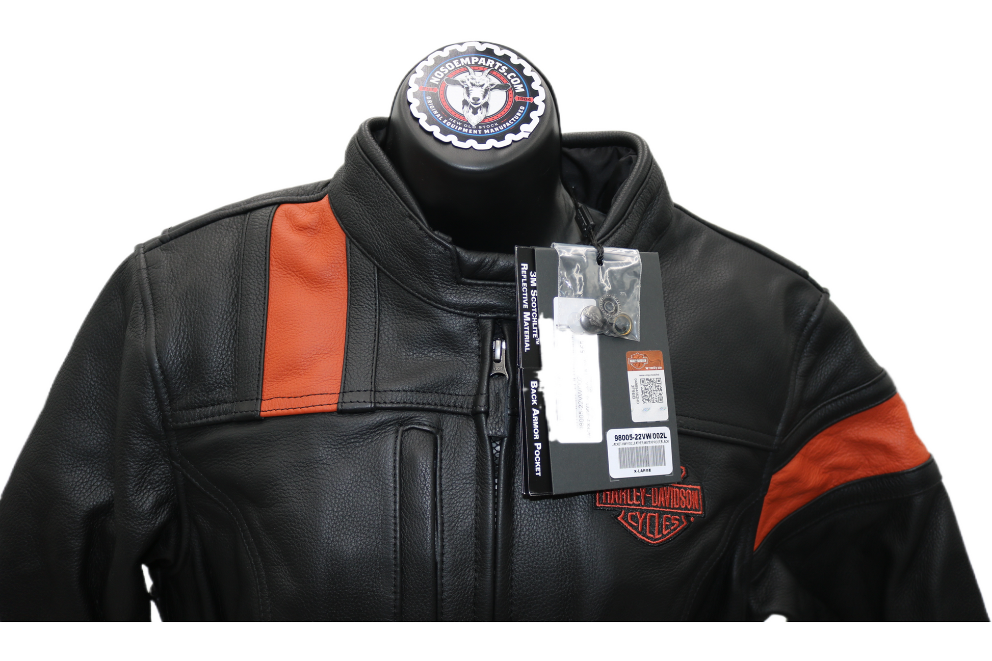 98005-22VW NWT HARLEY-DAVIDSON WOMENS LEATHER JACKET HWY-100 WATERPROOF X-LARGE