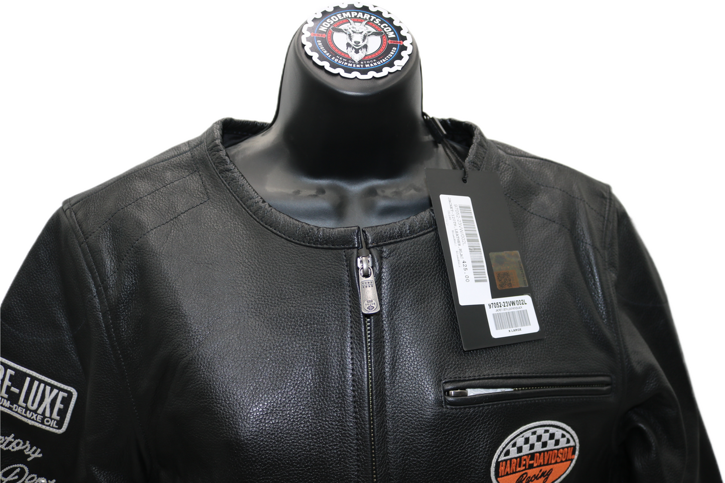 97052-23VW NWT HARLEY-DAVIDSON WOMENS LEATHER JACKET 120TH ANNIVERSARY X-LARGE