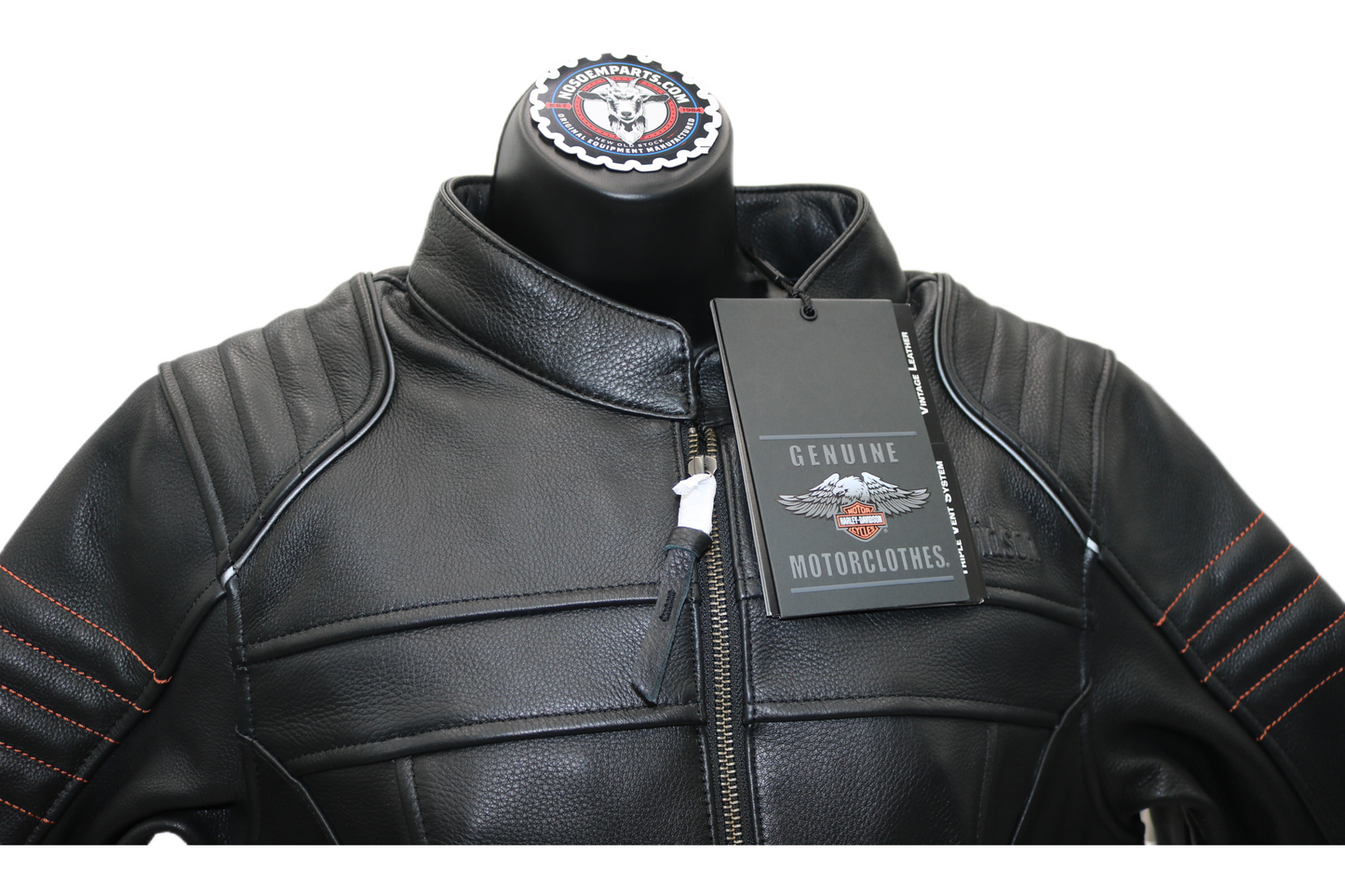98004-22VW NWT HARLEY-DAVIDSON LEATHER JACKET HEATHER AVE TRIPLE VENT LARGE WOME