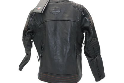 98004-22VW NWT HARLEY-DAVIDSON LEATHER JACKET HEATHER AVE TRIPLE VENT LARGE WOME