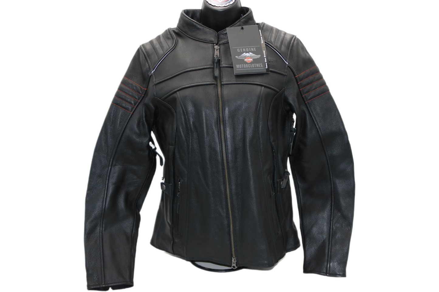 98004-22VW NWT HARLEY-DAVIDSON LEATHER JACKET HEATHER AVE TRIPLE VENT MEDIUM WOM