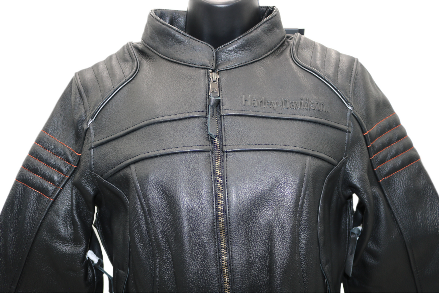 98004-22VW NWT HARLEY-DAVIDSON LEATHER JACKET HEATHER AVE TRIPLE VENT MEDIUM WOM