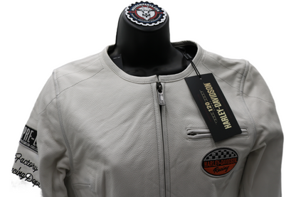 97045-23VW NWT HARLEY-DAVIDSON WOMENS LEATHER JACKET 120TH ANNIVERSARY LARGE