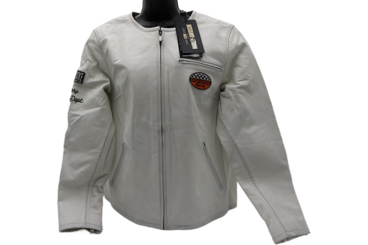 97045-23VW NWT HARLEY-DAVIDSON WOMENS LEATHER JACKET 120TH ANNIVERSARY 2X-LARGE