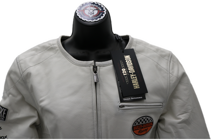 97045-23VW NWT HARLEY-DAVIDSON WOMENS LEATHER JACKET 120TH ANNIVERSARY 2X-LARGE