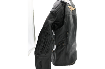 97028-23VW NWT HARLEY-DAVIDSON WOMENS LTHR JACKET NOSTALGIA TRIPLE VENT MEDIUM