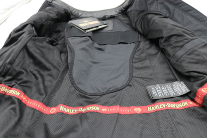 97028-23VW NWT HARLEY-DAVIDSON WOMENS LTHR JACKET NOSTALGIA TRIPLE VENT MEDIUM