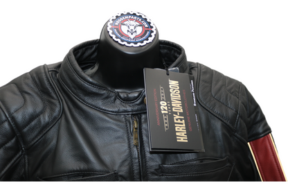 97028-23VW NWT HARLEY-DAVIDSON WOMENS LTHR JACKET NOSTALGIA TRIPLE VENT X-LARGE