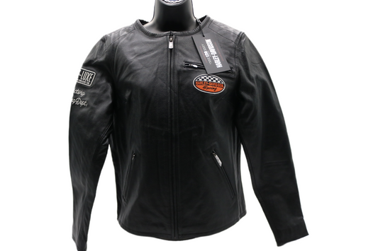 97052-23VW NWT HARLEY-DAVIDSON WOMENS LEATHER JACKET 120TH ANNIVERSARY MEDIUM
