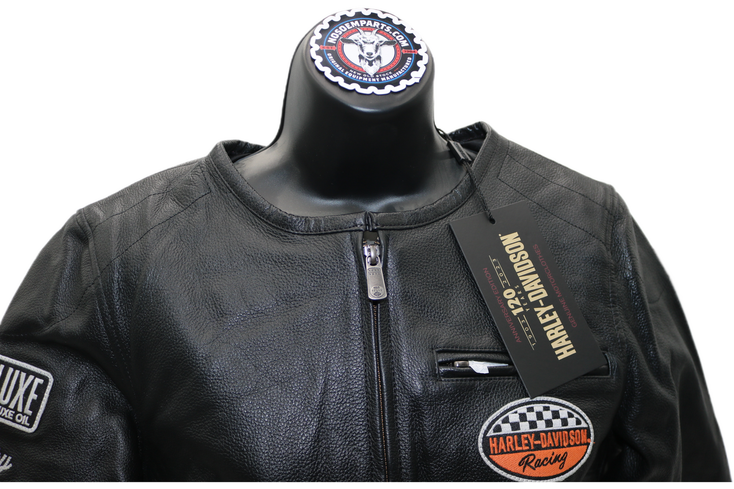 97052-23VW NWT HARLEY-DAVIDSON WOMENS LEATHER JACKET 120TH ANNIVERSARY MEDIUM
