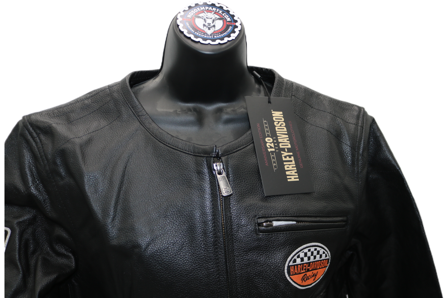 97052-23VW NWT HARLEY-DAVIDSON WOMENS LEATHER JACKET 120TH ANNIVERSARY 1W