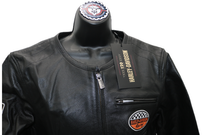 97052-23VW NWT HARLEY-DAVIDSON WOMENS LEATHER JACKET 120TH ANNIVERSARY 1W