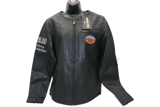 97052-23VW NWT HARLEY-DAVIDSON WOMENS LEATHER JACKET 120TH ANNIVERSARY 2XL