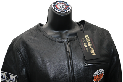 97052-23VW NWT HARLEY-DAVIDSON WOMENS LEATHER JACKET 120TH ANNIVERSARY 2XL