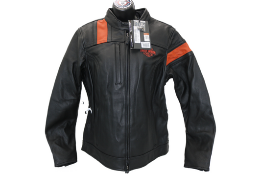 98005-22VW NWT HARLEY-DAVIDSON WOMENS LEATHER JACKET HWY-100 WATERPROOF X-LARGE