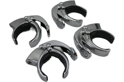 57286-07 NEW OEM HARLEY-DAVIDSON 49MM QUICK DISCONNECT WINDSHIELD CLAMPS (4)
