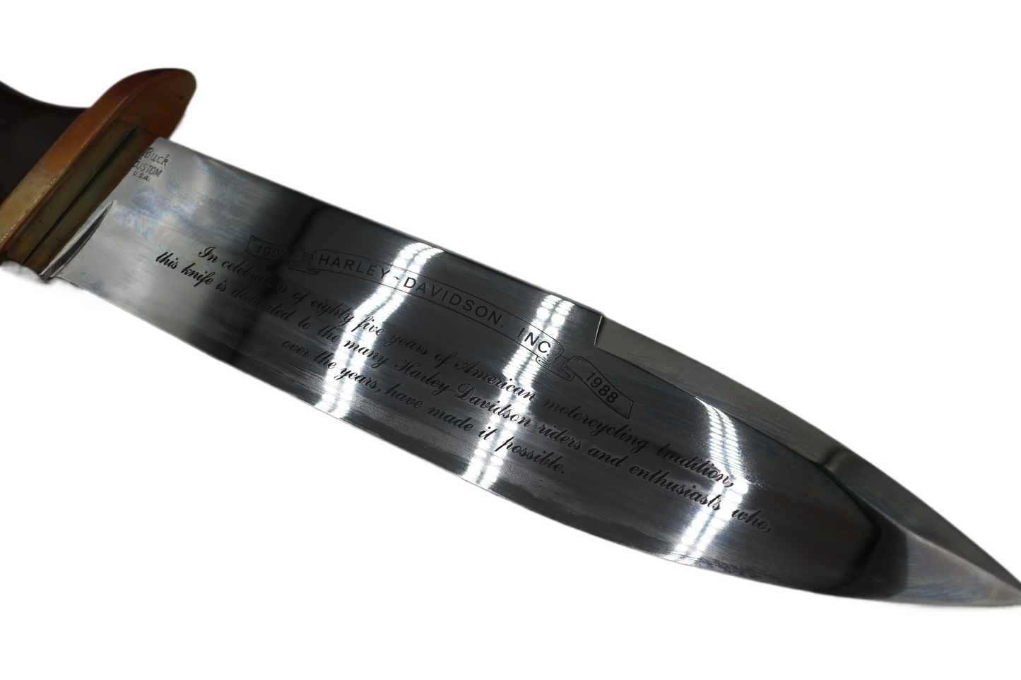 NEW BUCK HARLEY-DAVIDSON 85TH ANNIVERSARY BOWIE KNIFE