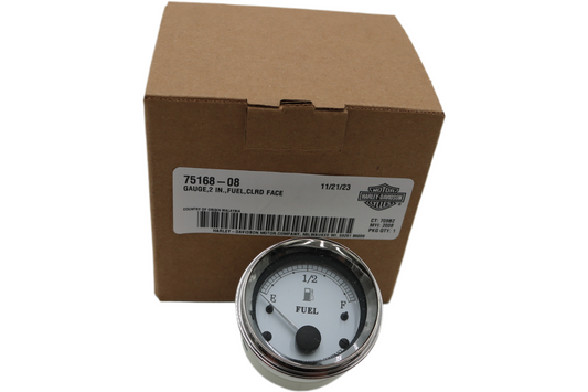75168-08 NEW OEM 2004-2013 HARLEY-DAVIDSON TOURING SILVER FACE FUEL GAUGE