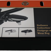 50501008 NEW OEM 2018 AND NEWER HARLEY-DAVIDSON CHROME DEFIANCE RIDER FOOTPEGS