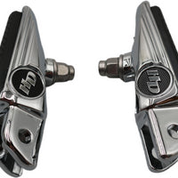 50501008 NEW OEM 2018 AND NEWER HARLEY-DAVIDSON CHROME DEFIANCE RIDER FOOTPEGS