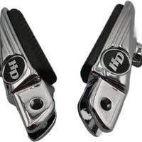50501008 NEW OEM 2018 AND NEWER HARLEY-DAVIDSON CHROME DEFIANCE RIDER FOOTPEGS