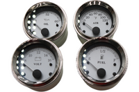 
              NEW OEM 2001-2013 HARLEY-DAVIDSON TOURING VOLT FUEL OIL AIR GAUGES SILVER FACE
            