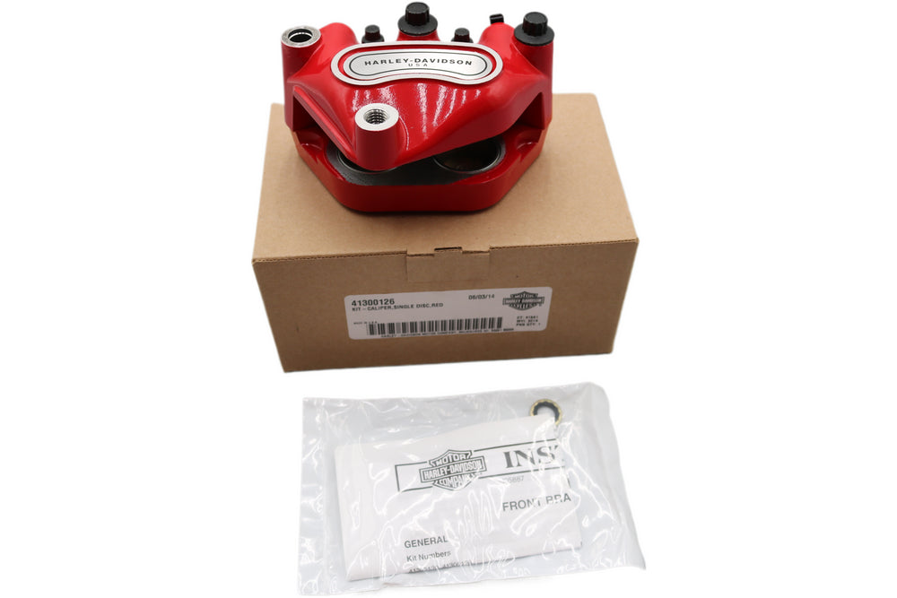 41300126 NEW OEM HARLEY SPORTSTER SOFTAIL DYNA RED FRONT BRAKE CALIPER