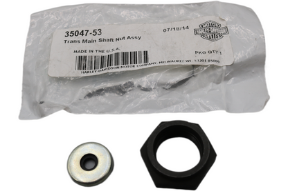 35047-53 NEW OEM HARLEY-DAVIDSON TRANSMISSION MAIN SHAFT NUT ASSEMBLY K XL