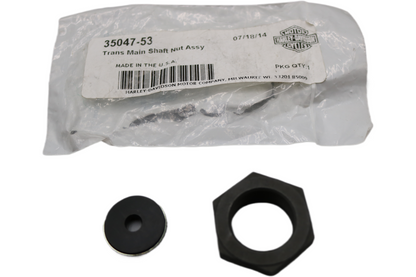 35047-53 NEW OEM HARLEY-DAVIDSON TRANSMISSION MAIN SHAFT NUT ASSEMBLY K XL