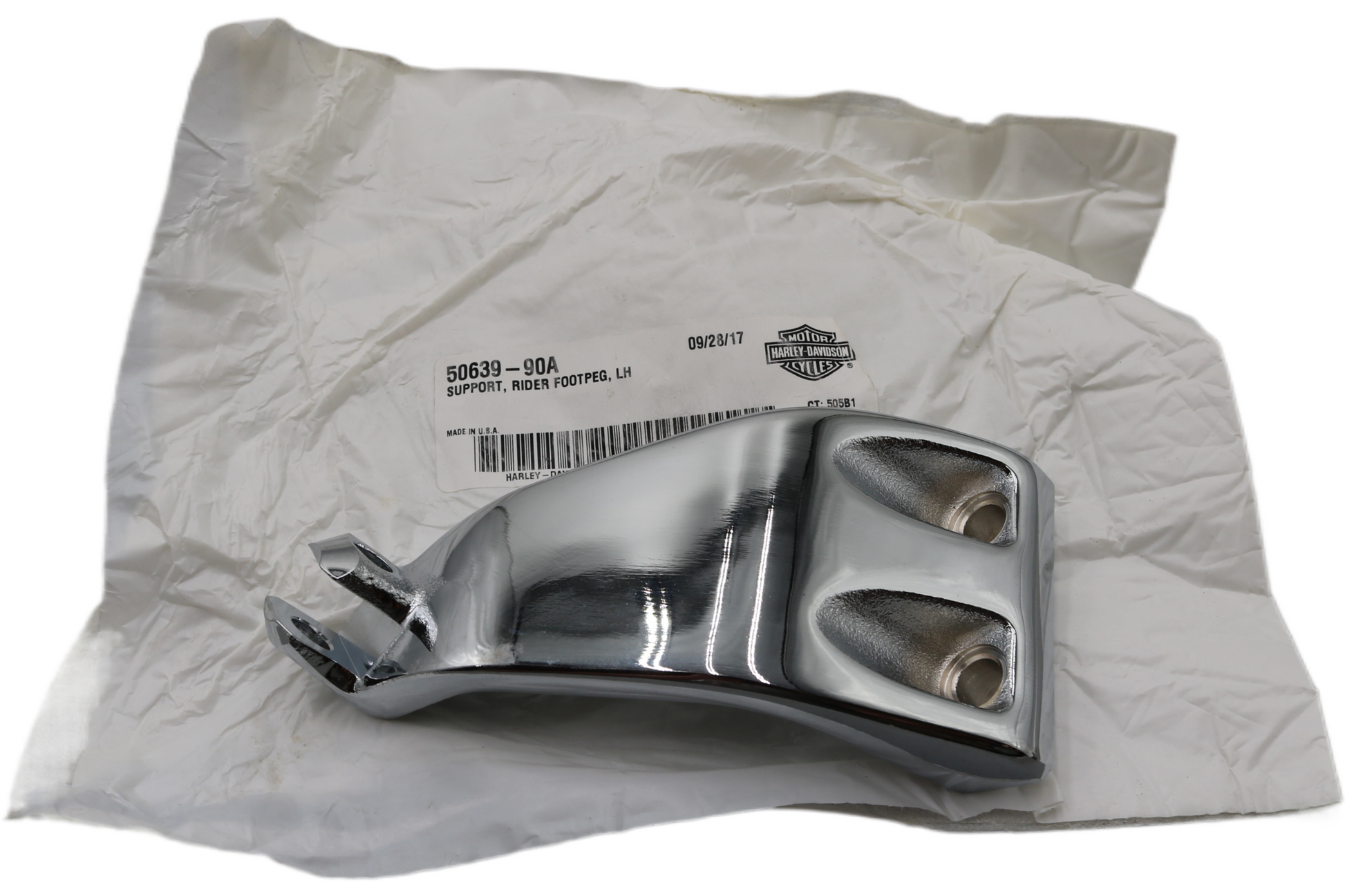 50639-90A NEW OEM 1991-2014 HARLEY-DAVIDSON DYNA LEFT FOOTPEG BRACKET