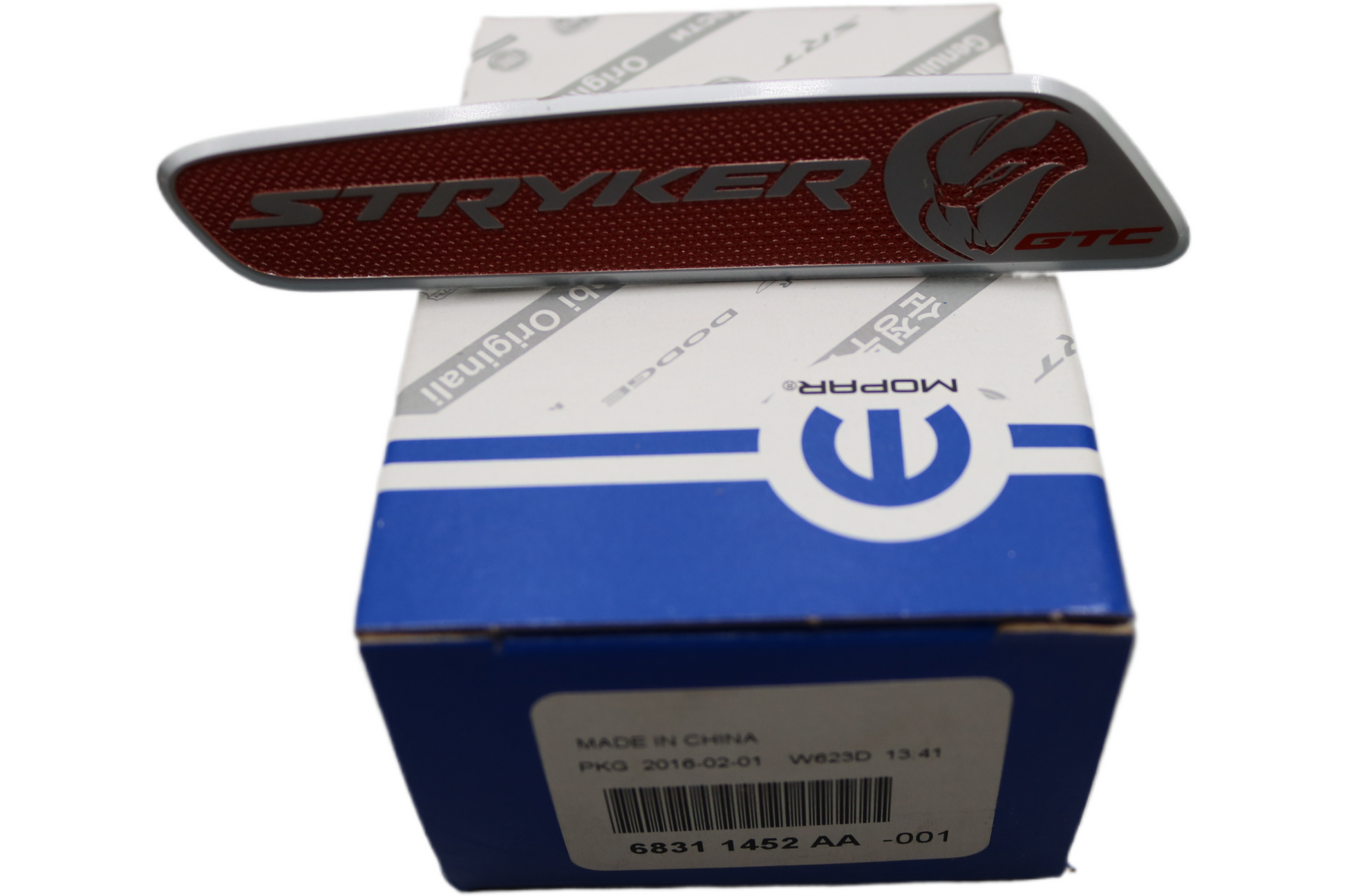 68311452AA NEW OEM 2017 DODGE VIPER GTC STRYKER INTERIOR NAMEPLATE BADGE