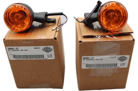 68984-01 NEW OEM HARLEY-DAVIDSON VRSC VROD SPORTSTER REAR TURN SIGNALS PAIR