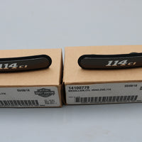 14100779 NEW OEM HARLEY-DAVIDSON CVO 114CI CYLINDER HEAD MEDALLIONS PAIR