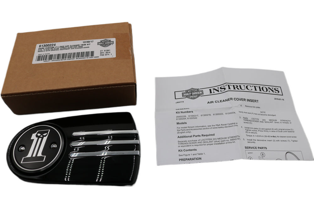 61300224 NEW OEM 2014-2023 HARLEY-DAVIDSON DARK CUSTOM #1 AIR CLEANER INSERT