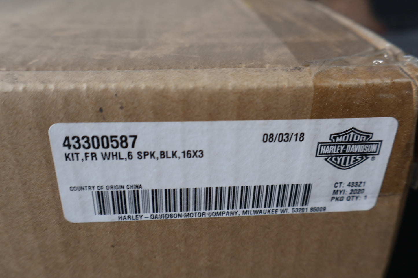 43300587 NEW OEM 2018-2024 HARLEY-DAVIDSON FXFB/S FATBOB ANNIHILATOR FRONT WHEEL