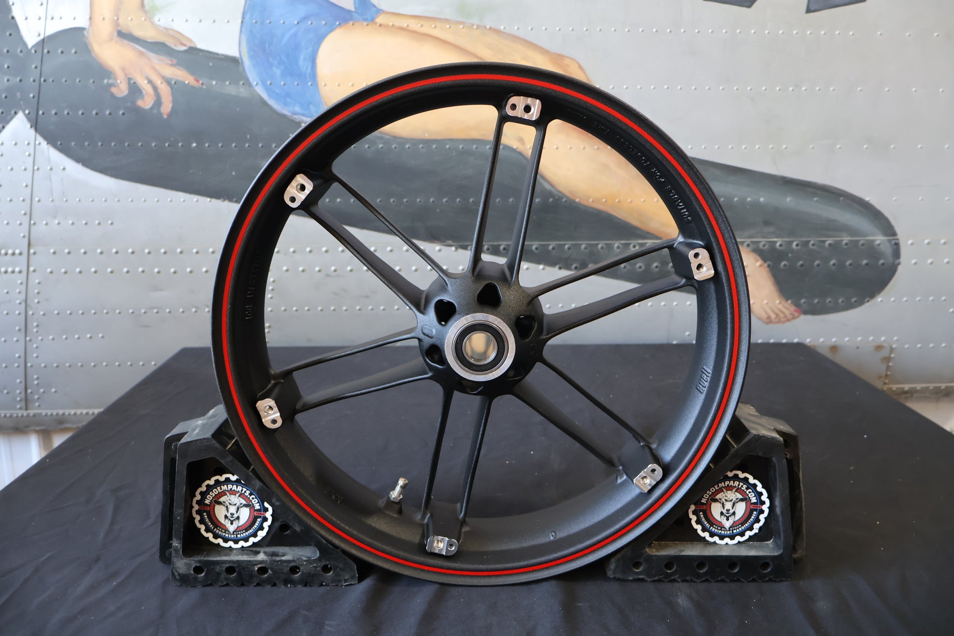 G0110.02A8BYDC NEW OEM 2003-2010 BUELL XB1125R/CR FRONT WHEEL PIRANHA BLACK