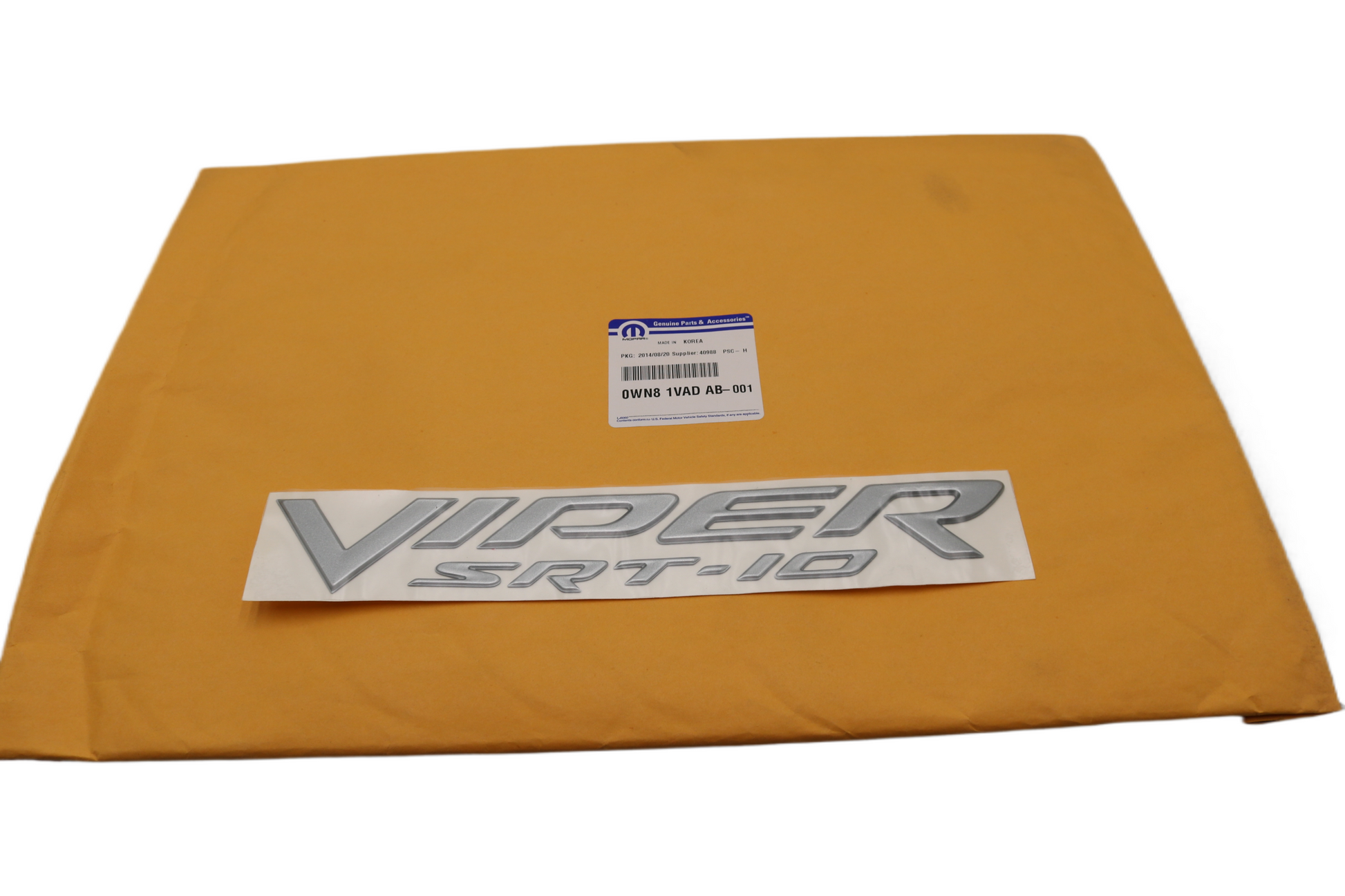 WN81VADAB NEW OEM 2003-2005 DODGE VIPER SRT-10 SIDE DECAL FENDER DECAL WN81VADAB