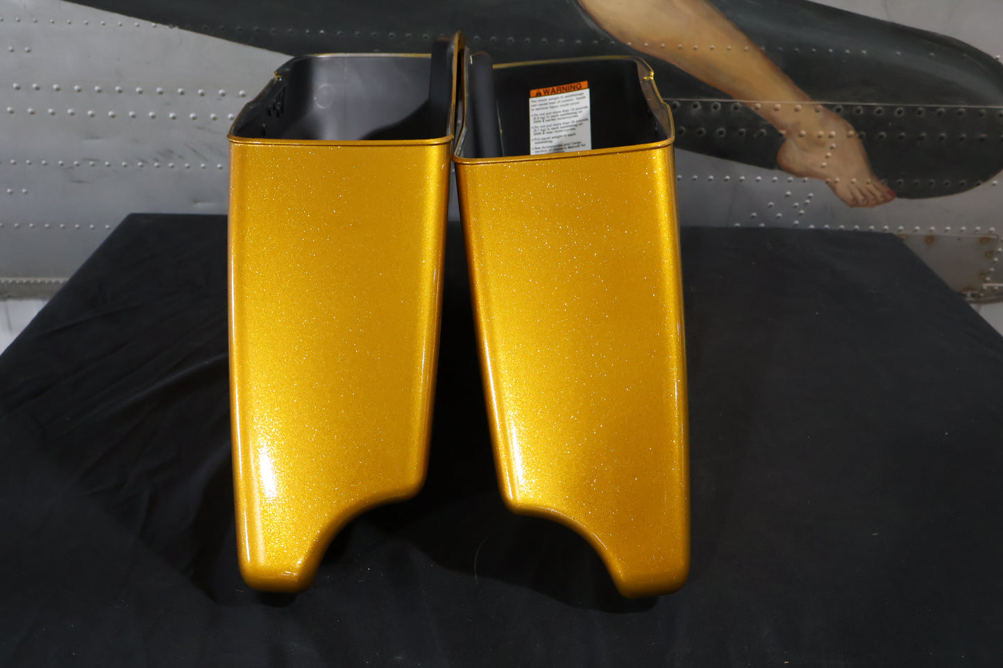 90201078DWG NEW OEM 2014-2023 HARLEY-DAVIDSON TOURING SADDLEBAG KIT GOLD FLAKE