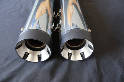 144-65226 NEW SUPERTRAPP 4" STOUT MUFFLERS FITS 2017-2025 HARLEY-DAVIDSON TOURIN