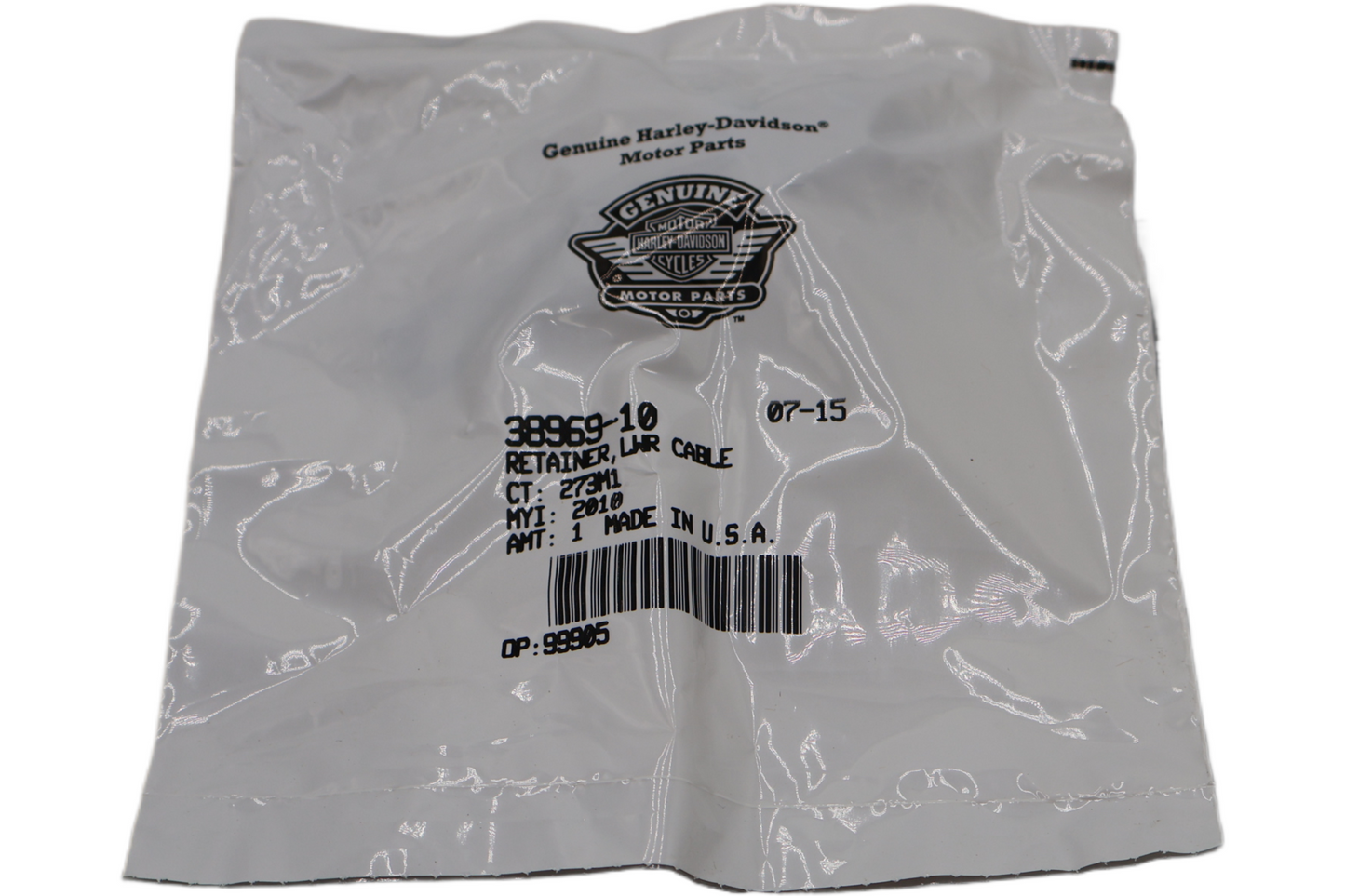 38969-10 NEW OEM 2010-2013 HARLEY-DAVIDSON TOURING CVO RETAINER LOWER CABLE
