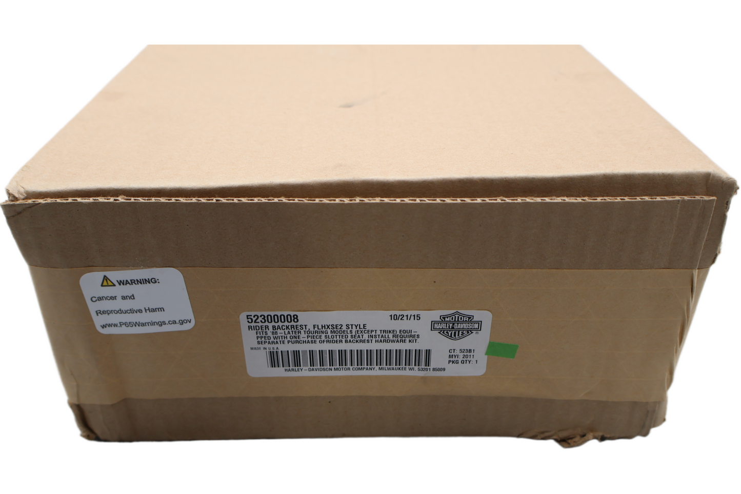 52300008 NEW OEM 1988-2024 HARLEY-DAVIDSON TOURING RIDER BACKREST SEAT CVO