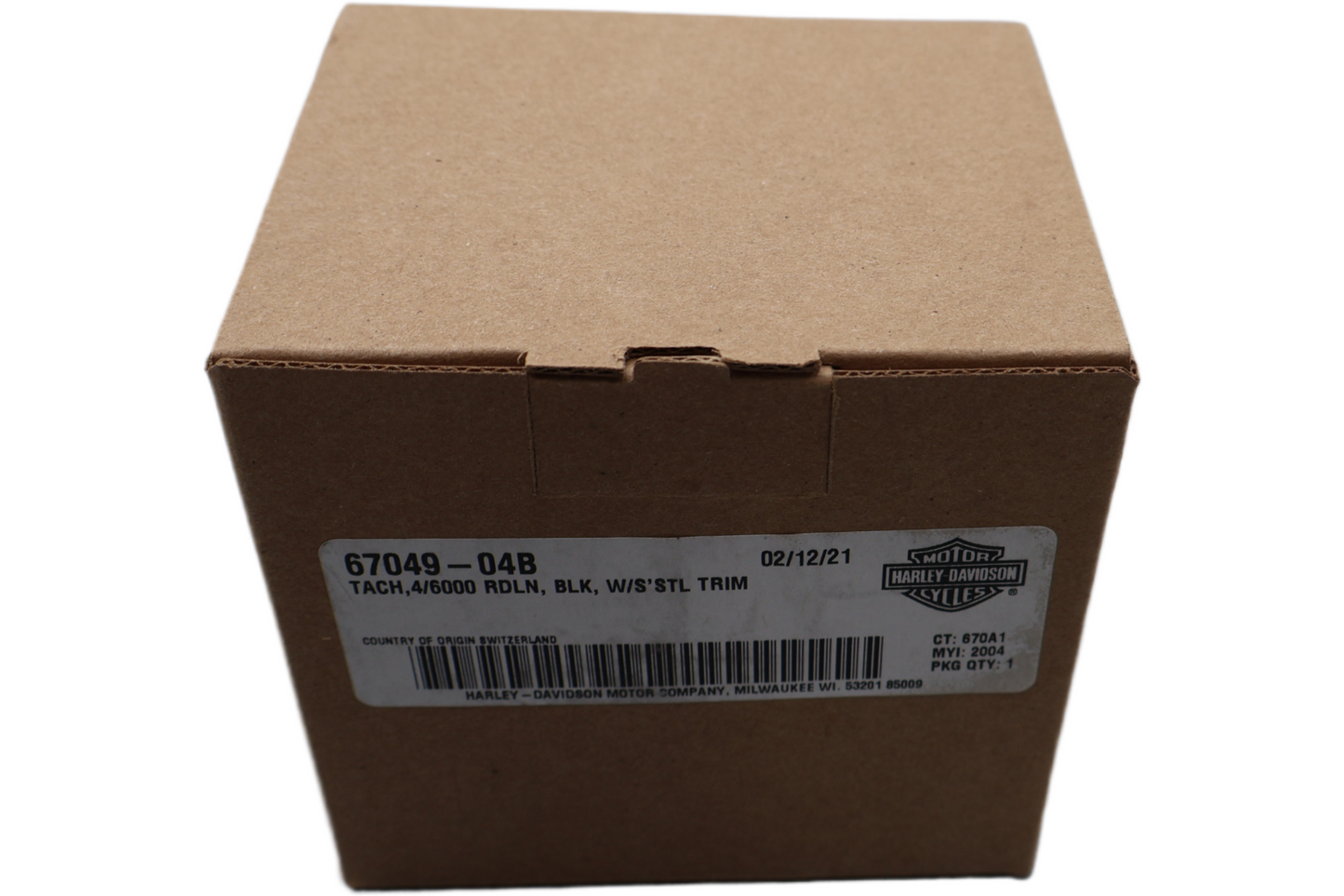 67049-04B NEW OEM 2004-2009 HARLEY-DAVIDSON SPORTSTER XL TACH REDLINE 6000 4"