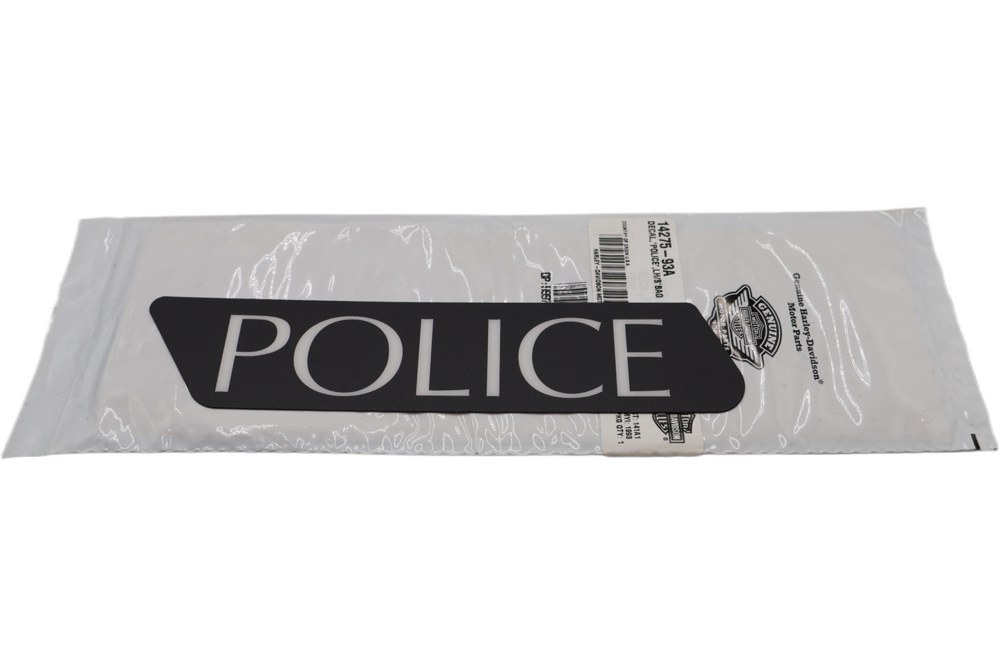 14275-93A NEW OEM 1995-2013 HARLEY-DAVIDSON FLHP FLHTP POLICE LEFT DECAL SADDLEBAG