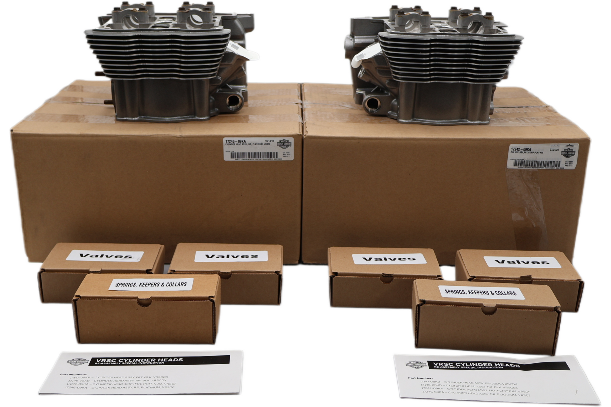 17242-09KA 17246-09KA NEW OEM 2009-2017 HARLEY-DAVIDSON VRSC VROD CYLINDER HEADS